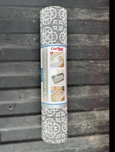 lot 44135 image: Con-Tact Shelf & Drawer Liners Grip Print 18 in. x 8 ft. Marbella Charcoal