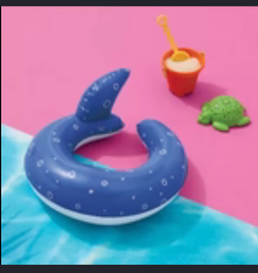 lot 44139 image: The Beach Company Shark Tail Split Ring Pool Float-set of 3.