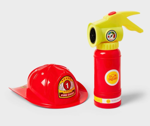 lot 44157 image: Sun Squad Fire Chief Helmet and Bubble Solution Blaster Toy Set