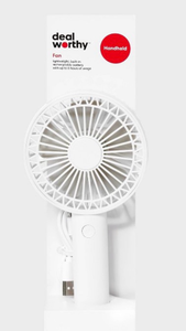 lot 44161 image: dealworthy Handheld Fan Set of 2-Lightweight Built-in Rechargeable Battery