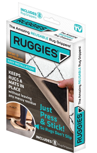 lot 44168 image: Ruggies Reusable Rug Grippers Set of 8