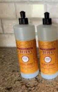 lot 44171 image: Mrs. Meyers Dish Soap Pump Bottles 2-Pack.  Apple Cider scented