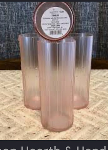lot 44190 image: Hearth & Hand Ribbed Tumbler Glasses Pink Set of 6