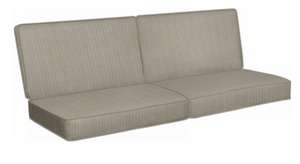 lot 44195 image: Outdoor Bench Cushion Set 2-Piece Striped Tan