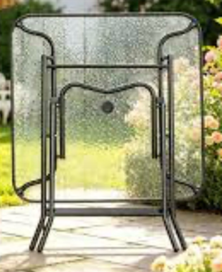 lot 44214 image: 34 square folding glass table