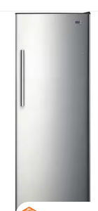 lot 44216 image: Door needs reassembly done.  Vissani 24 in. 11 cu. ft. Convertible Auto Defrost Garage Ready Upright FreezerRefrigerator