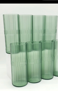 lot 44492 image: Hearth & Hand with Magnolia Green Plastic Tumblers Glasses 16oz Set of 8