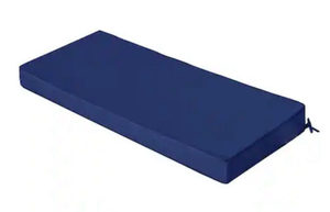 lot 44752 image: Navy Blue Rectangle Outdoor Bench Seat Cushion.  35 12 L x 14 W