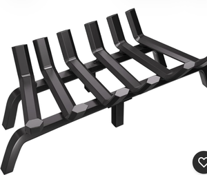 lot 44754 image: Fireplace Grate Log Holder 16-Inch Firewood Burning Rack