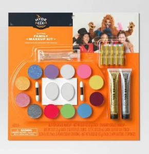 lot 44399 image: Hyde and EEK Boutique Glitter Family Makeup Kit with Neon Makeup Tubes, White Cream Makeup and one Family Glitter Makeup Kit