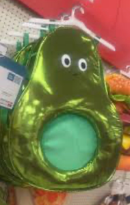 lot 44415 image: Set of 2-Adult Duo Avocado Plush Backpack with Green Straps and Turquoise Belly Pocket