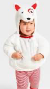 lot 44426 image: Size 6-12 mo. Bullseye Costume Hoodie White Red Ears