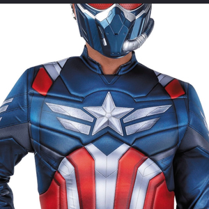 lot 44431 image: Captain America Costume with Helmet and Bodysuit