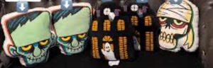 lot 44437 image: Halloween Character Shaped Pillows Lot of 5