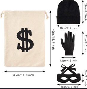 lot 44443 image: Bank Robbery costume kit.