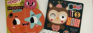 lot 44455 image: Lot of 5-three Goofy Pumpkin Spooky Pumpkin and two Its Hoot Owl Childrens Board Books