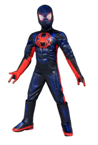 lot 44483 image: Size child M (8).  Marvel Spider-Man Across the Spider-Verse Miles Morales Child Costume
