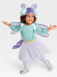 lot 44519 image: Kids Fairy Costume Set with Wings and 2 Hats