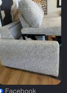 lot 44602 image: Upholstered Modular Sofa Parts only See all photos.  Component with Metal Connection Brackets