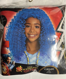 lot 44222 image: Disney Descendants Rise of Red Chloe Child Wig Blue Curly