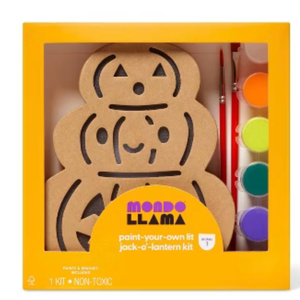 lot 44230 image: 3 Crafts-Mondo Llama Paint-Your-Own Lit Jack-O-Lantern Kit