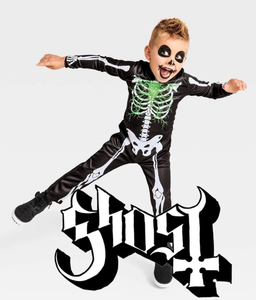 lot 44236 image: Size 2T3T Ghost Kids Skeleton Costume Black Green Size Not Specified