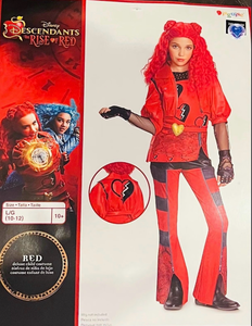 lot 44237 image: Disney Descendants The Rise of Red Child Costume Size LG (10-12)