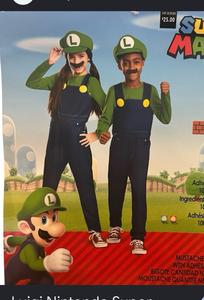 lot 44353 image: Size SP (4-6) Luigi Super Mario Bros. Child Costume with Hat and Mustache