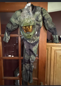 lot 44366 image: Size L (910).  Master Chief Halo Costume with Helmet