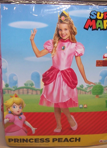 lot 44369 image: Size M (7-8).  Super Mario Princess Peach Child Costume