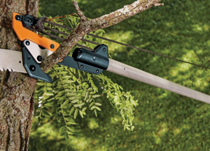 lot 44398 image: Fiskars Pruning Saw with Orange Handle and Sheath.  No Blade