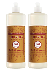 lot 44545 image: Lot of 2-Mrs. Meyers Clean Day Apple Cider Dish Soap 16 fl oz 473 mL 2-Pack