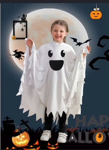 lot 44529 image: One Size Fits Most-Kids GhostHalloween Costume with Face Design