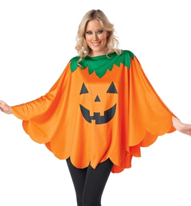 lot 44530 image: Pumpkin Jack-O-Lantern Halloween Costume Poncho One Size