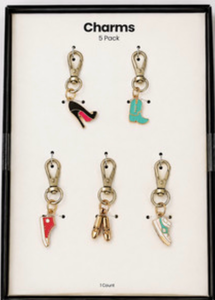 lot 44538 image: Lot of 5-Charms 5 Pack (25 total) Assorted Keychain Pendants