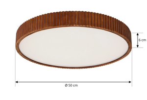 lot 44551 image: Ceiling Flush Mount Light Fixture 50 cm Diameter 6 cm Height
