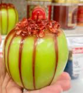 lot 44557 image: 6 wax themed candles.  Caramel-Drizzled Green Apple with Nut Topping