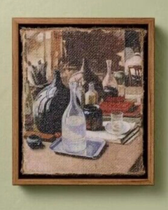 lot 44558 image: Framed Tapestry Wall Art Kitchen Market Scene and one Activity kit.