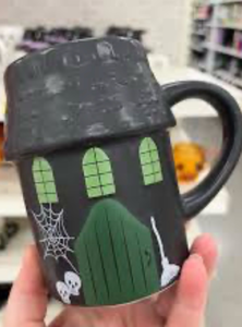 lot 44560 image: See all photos.  Halloween Decor Lot Skull Planter Haunted House Mug