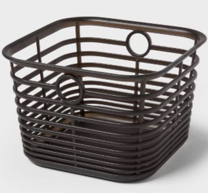 lot 44584 image: 7 Plastic Storage Baskets with Handles,  Grid Design, Set of 7