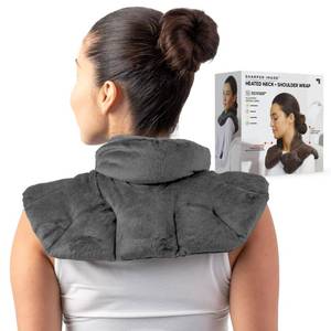 lot 18494 image: Sharper Image Heated Neck & Shoulder Wrap - Microwavable Warm & Cooling Plush Pad, Scented Aromatherapy (100% Natural Lavender & Herb Spa Blend), Pain Tension Headache Relief Therapy, Gift for Women - Retail $15
