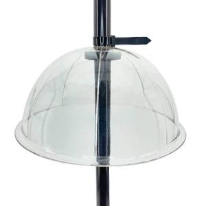lot 18518 image: 13 Inches Solid Clear PC Wobbly Squirrel Proof Baffle Deflector for Bird Feeder, Fit up 1.5 Inches  PolePost (Upgraded Version) - Retail $19
