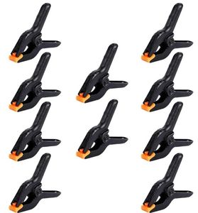 lot 18525 image: 10 PCS 6 Inch Plastic Large Spring Clamps Backdrop Clips Heavy Duty ClipsStrong Grip Spring Clips for Balloon Arch, Clamps for Backdrop, Crafts, Photography, Woodworking, Studio, Pool - Retail $10
