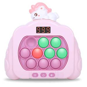 lot 18533 image: Quick Push Pop Game Fidget Toys, 12 Modes LED Screen Light Up Fast Push Bubble Game, Handheld Speed Pushing Game, Christmas Toys Gifts for 6 7 8 9 10 11 12 Years Old Kids Stocking Stuffers - Retail $10