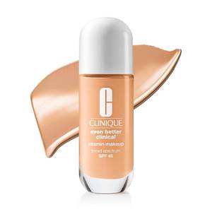 lot 64447 image: Clinique Even Better Clinical Vitamin Makeup Broad Spectrum SPF 45 With Vitamin C, Vitamin E  Vitamin B3  Light Coverage  Vibrant Finish, Light Medium Warm 2 - Retail $49