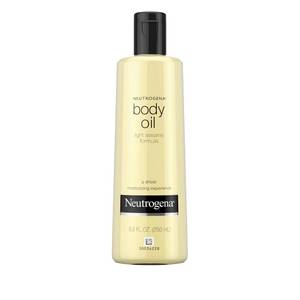 lot 64453 image: Neutrogena Body Oil Light Sesame Formula, 8.5 fl oz - Retail $16