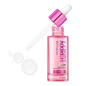 lot 64460 image: Maybelline Grippy Serum Primer, Hydrating Makeup Primer with 2% Niacinamide For Up To 24HR Make Up Wear, Clear, 1 Count - Retail $10