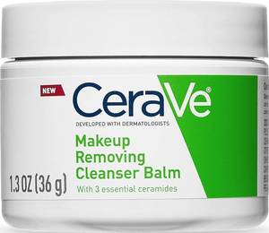 lot 64477 image: CeraVe Cleansing Balm, Hydrating Makeup Remover with Jojoba Oil, 1.3oz - Retail $12