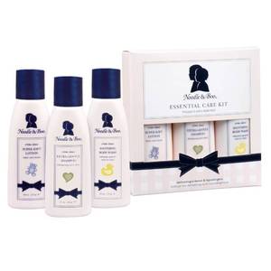 lot 64492 image: Noodle & Boo Essential Care 3 Piece Kit Super Soft Baby Lotion, Extra Gentle Shampoo and Soothing Body Wash, 2 Oz of each - Retail $18