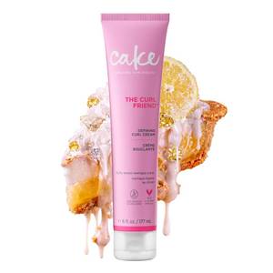 lot 64503 image: Cake Beauty Curl Defining Cream, The Curl Friend - Moisturizes and Defines Curls �� For Frizz Control & Detangling - Avocado Oil, Soybean Oil & Shea Butter �� For Curly Hair- 6 Fl Oz  177 mL - Retail $11